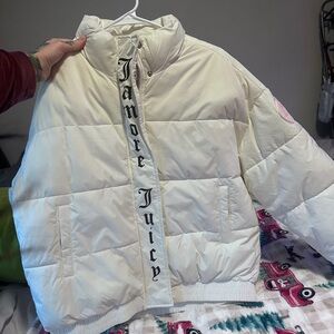 Juicy Couture Cream Puffer Jacket
